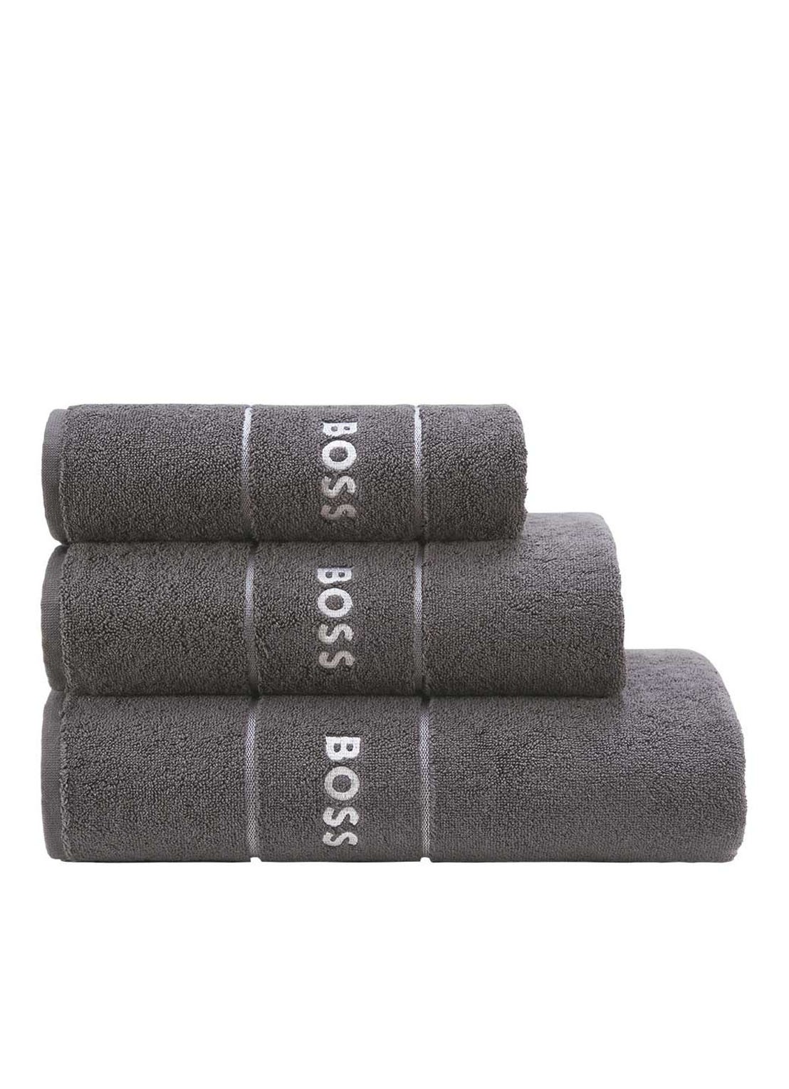 BOSS Plain badlaken - 600 gr/m2 - 100 x 150 cm - voorkant 5 donkergrijs