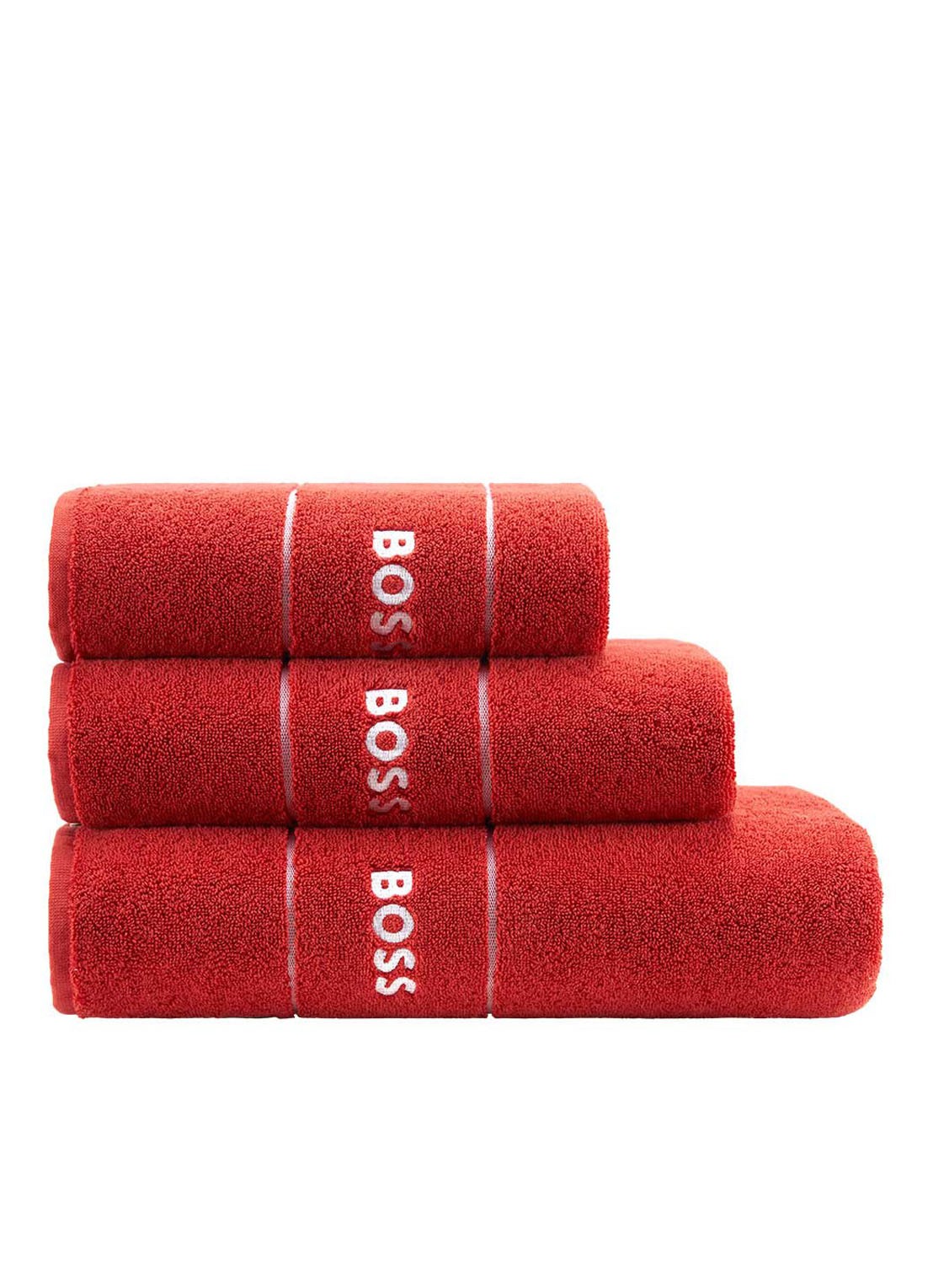 BOSS Plain badlaken - 600 gr/m2 - 100 x 150 cm - voorkant 2 rood
