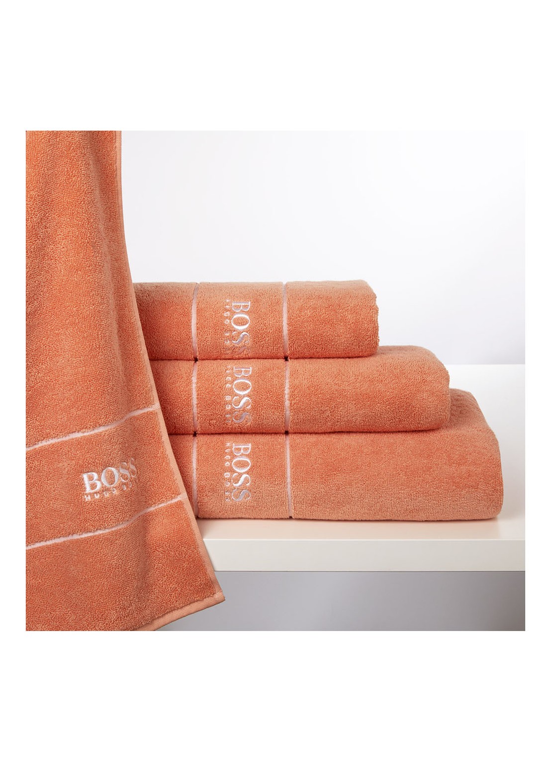 BOSS Plain badlaken - 600 gr/m2 - 70 x 140 cm - detail 3 orange