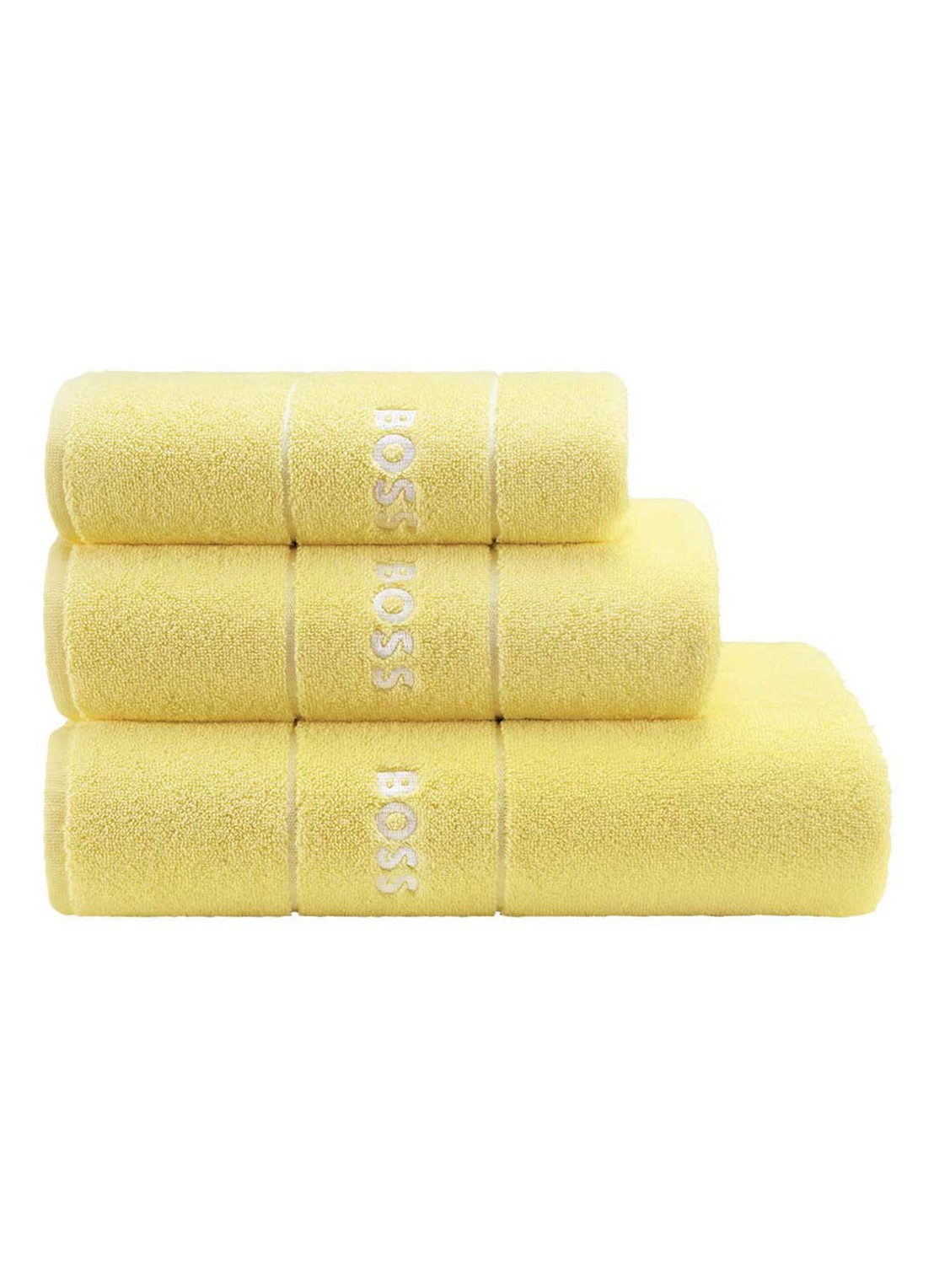 BOSS Plain badlaken - 600 gr/m2 - 70 x 140 cm - voorkant 2 geel