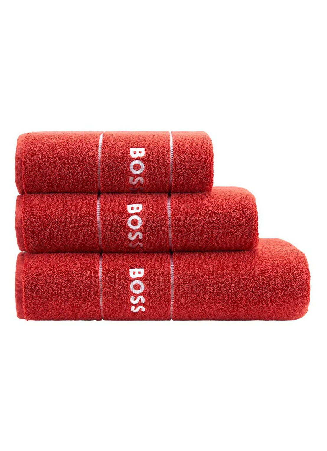 BOSS Plain badlaken - 600 gr/m2 - 70 x 140 cm - voorkant 2 rood