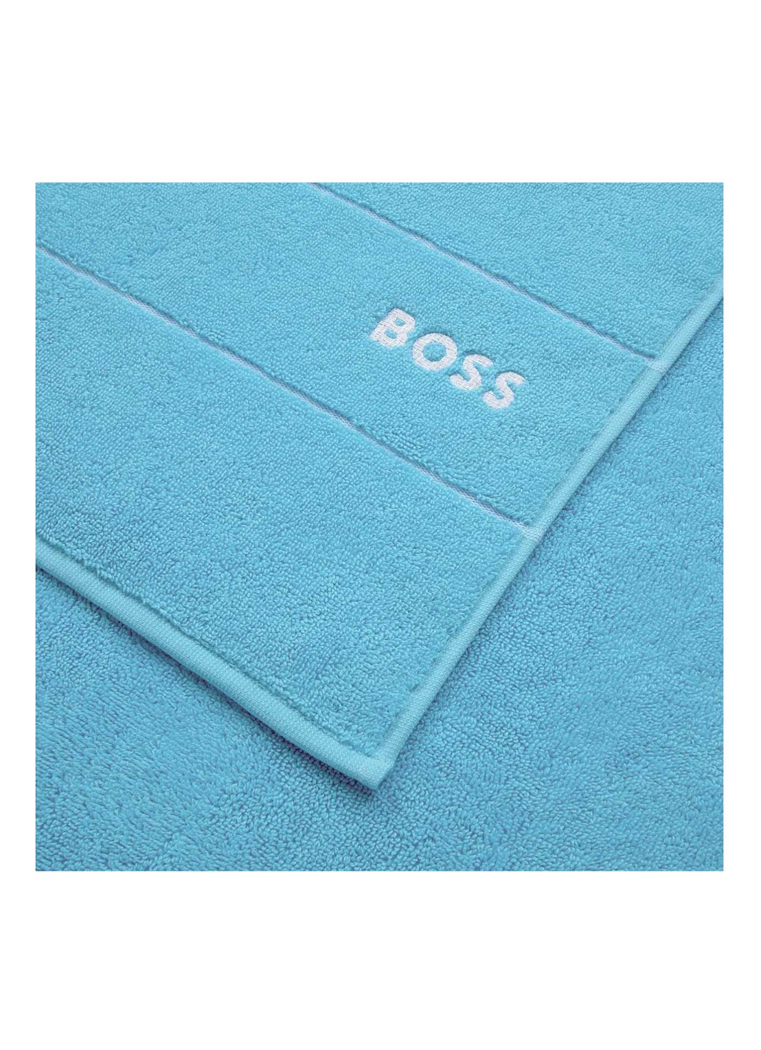 BOSS Plain badlaken - 600 gr/m2 - 70 x 140 cm - detail 3 aquablauw