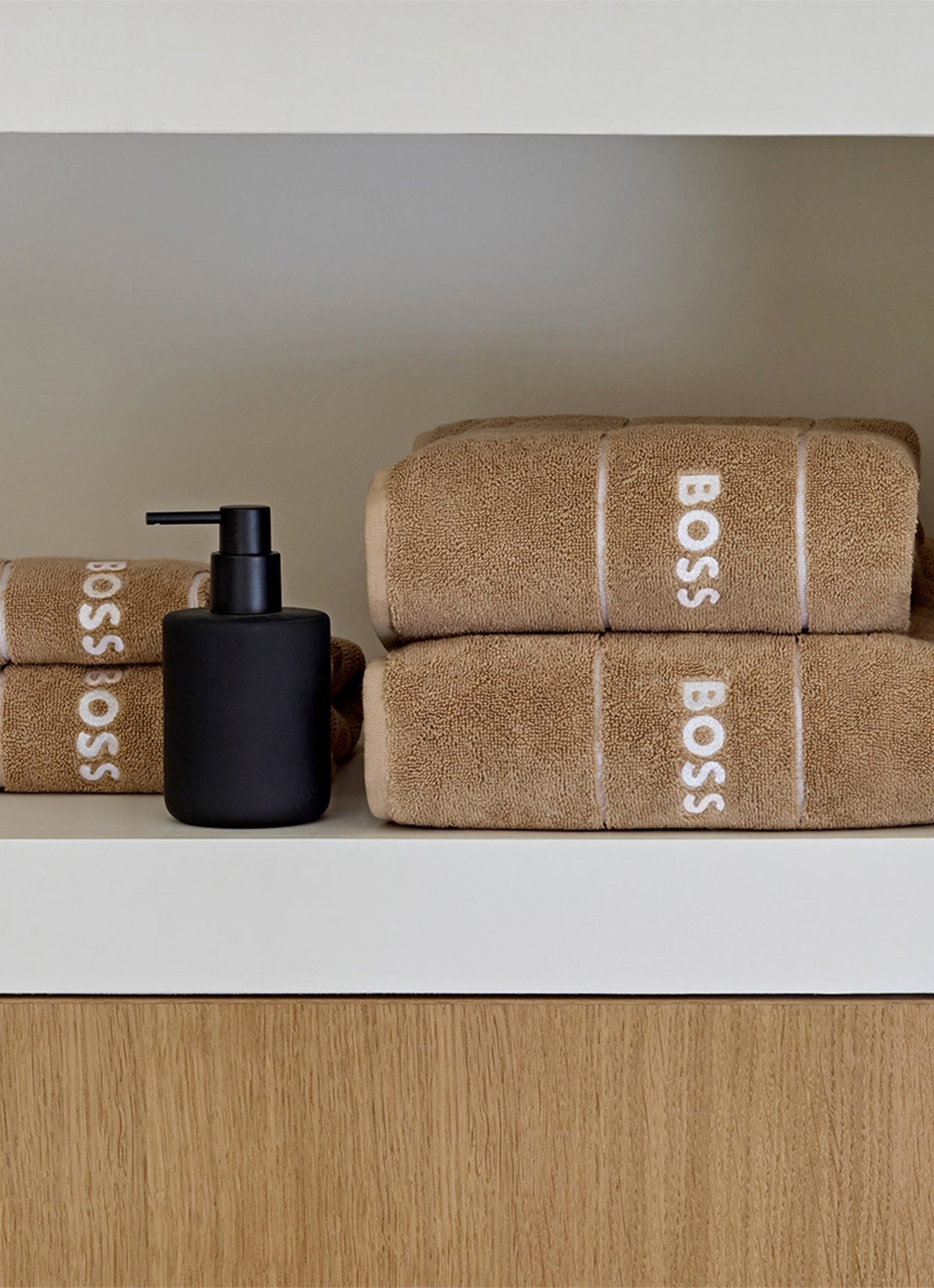 BOSS Plain badlaken - 600 gr/m2 - 70 x 140 cm - detail 4 bruin