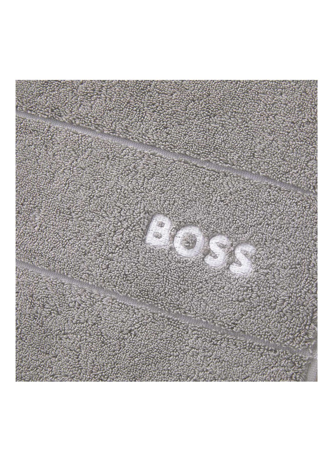 BOSS Plain gastendoek - 600 gr/m2 - 40 x 60 cm - detail 2 lichtgrijs