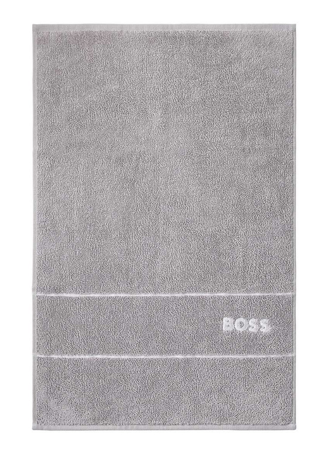 BOSS Plain gastendoek - 600 gr/m2 - 40 x 60 cm - voorkant 4 lichtgrijs