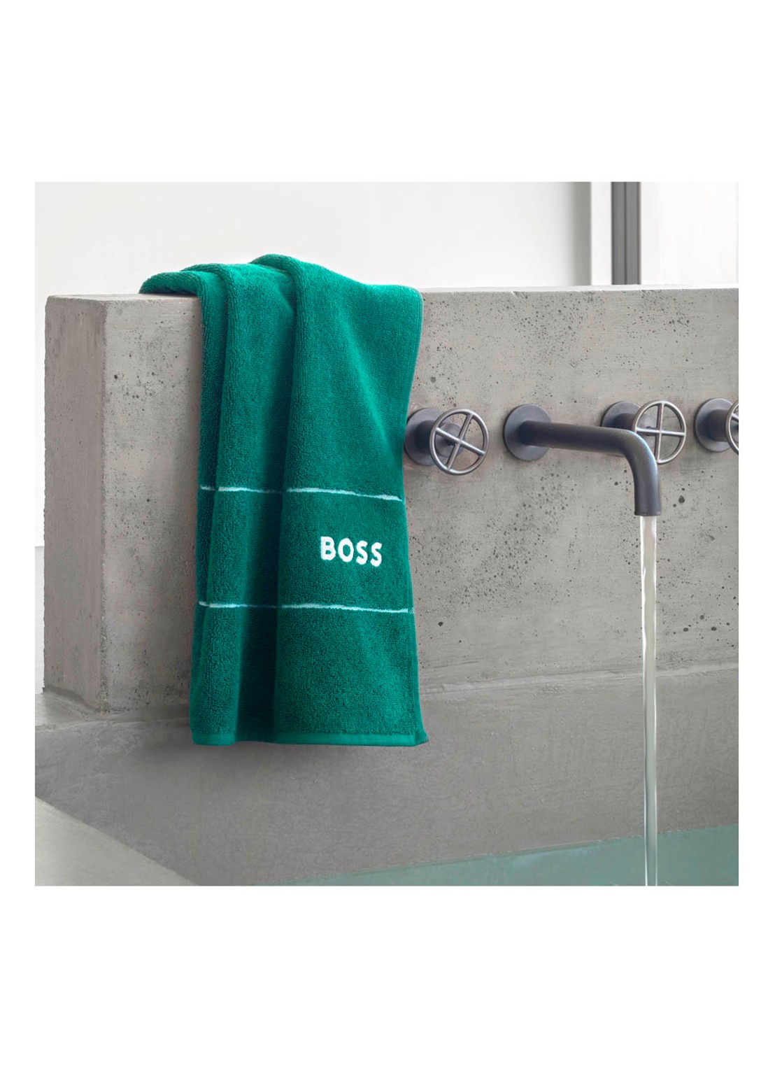 BOSS Plain gastendoek - 600 gr/m2 - 40 x 60 cm - detail 3 groen