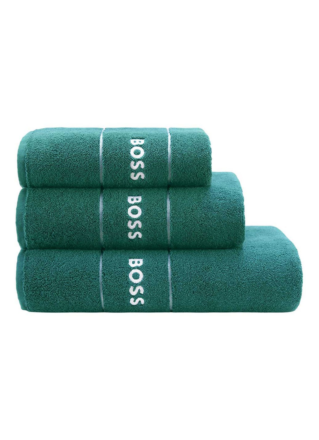 BOSS Plain gastendoek - 600 gr/m2 - 40 x 60 cm - voorkant 5 groen