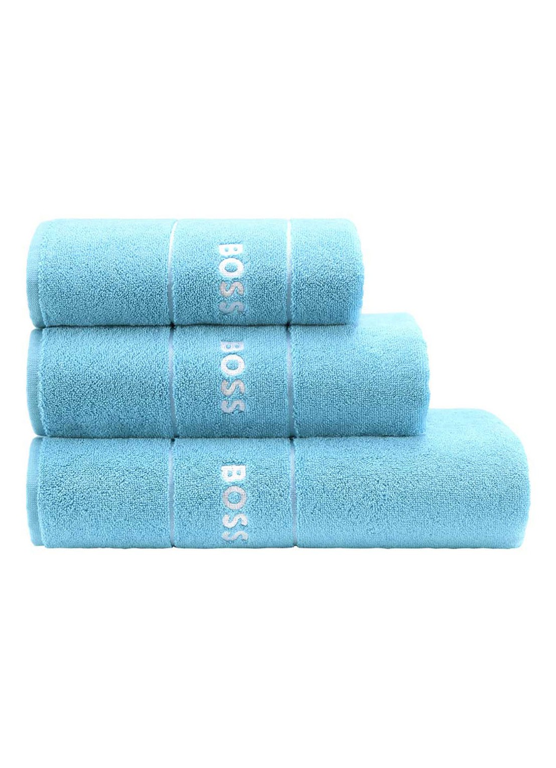 BOSS Plain gastendoek - 600 gr/m2 - 40 x 60 cm - voorkant 2 turquoise
