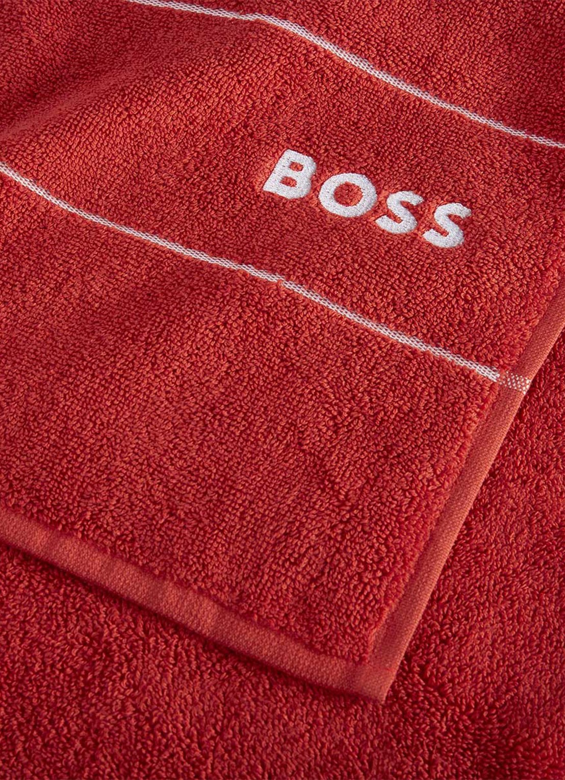 BOSS Plain gastendoek - 600 gr/m2 - 40 x 60 cm - voorkant 6 orange