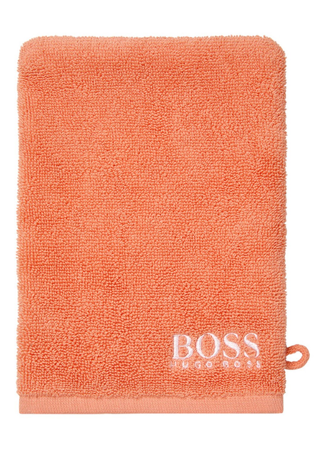 BOSS Plain washand - 600 g/m2 - 15 x 21 cm - voorkant 2 perzikroze