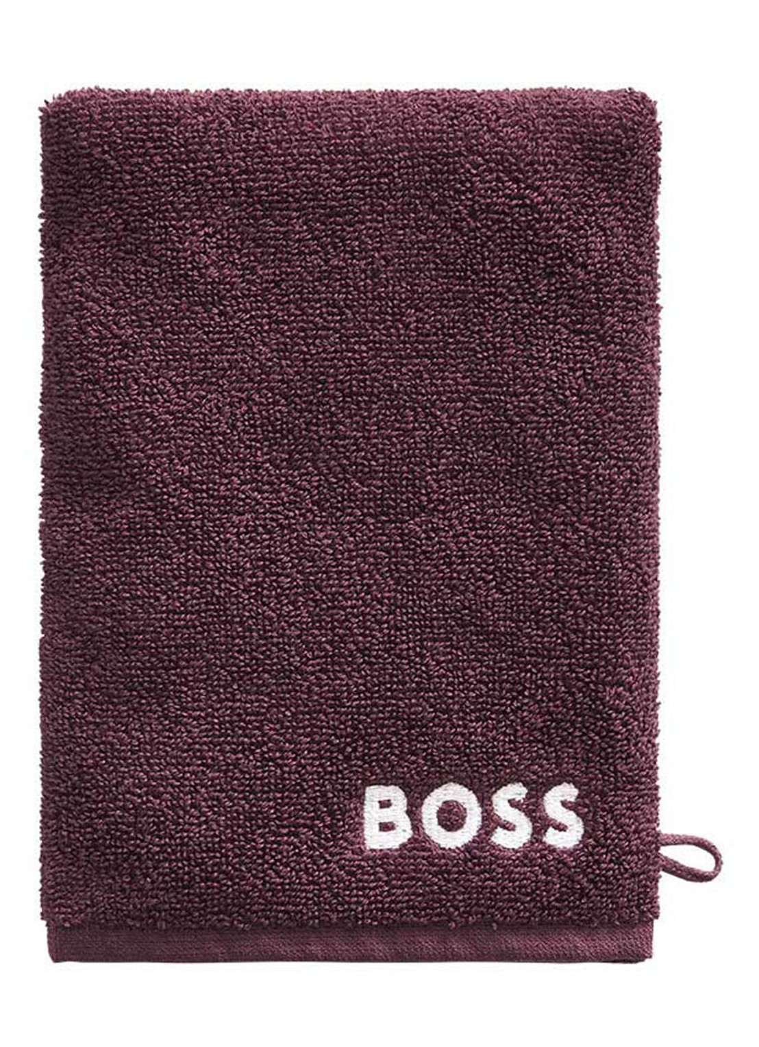 BOSS Plain washand - 600 g/m2 - 15 x 21 cm - voorkant bordeauxrood