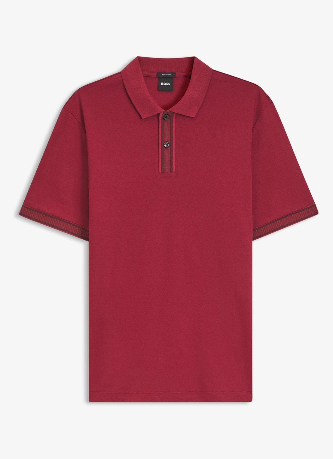 BOSS Polo met korte mouw - voorkant medium red-611 / rood