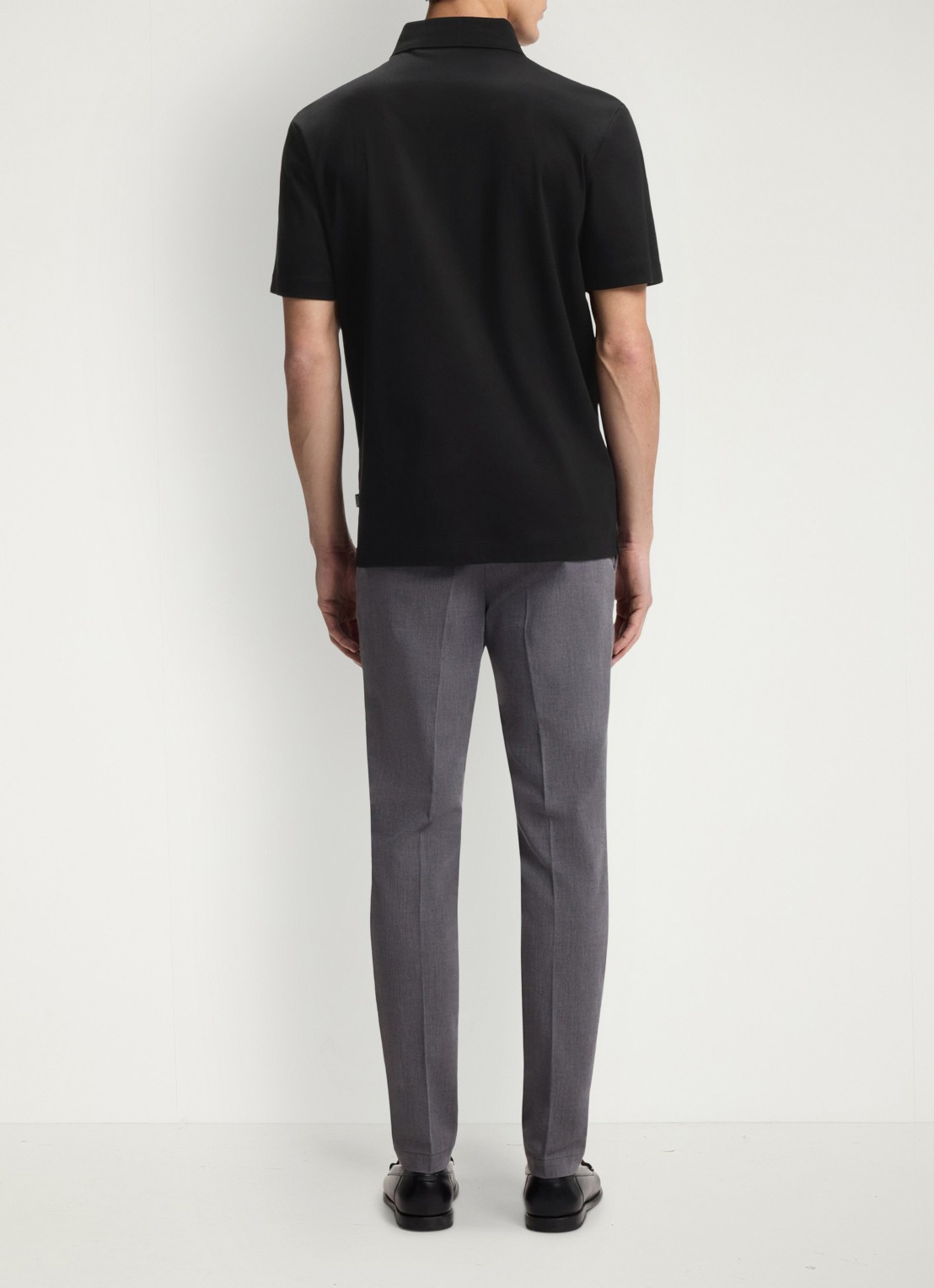 BOSS Polo met logo - achterkant zwart