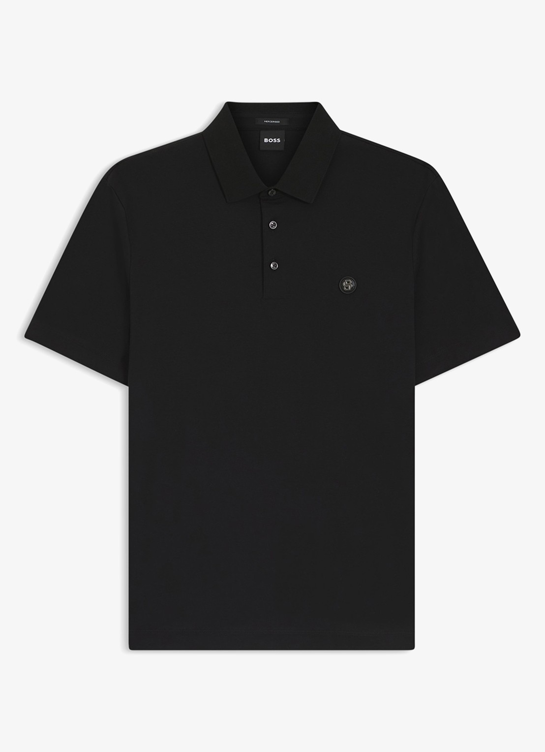 BOSS Polo met logo - voorkant 2 zwart
