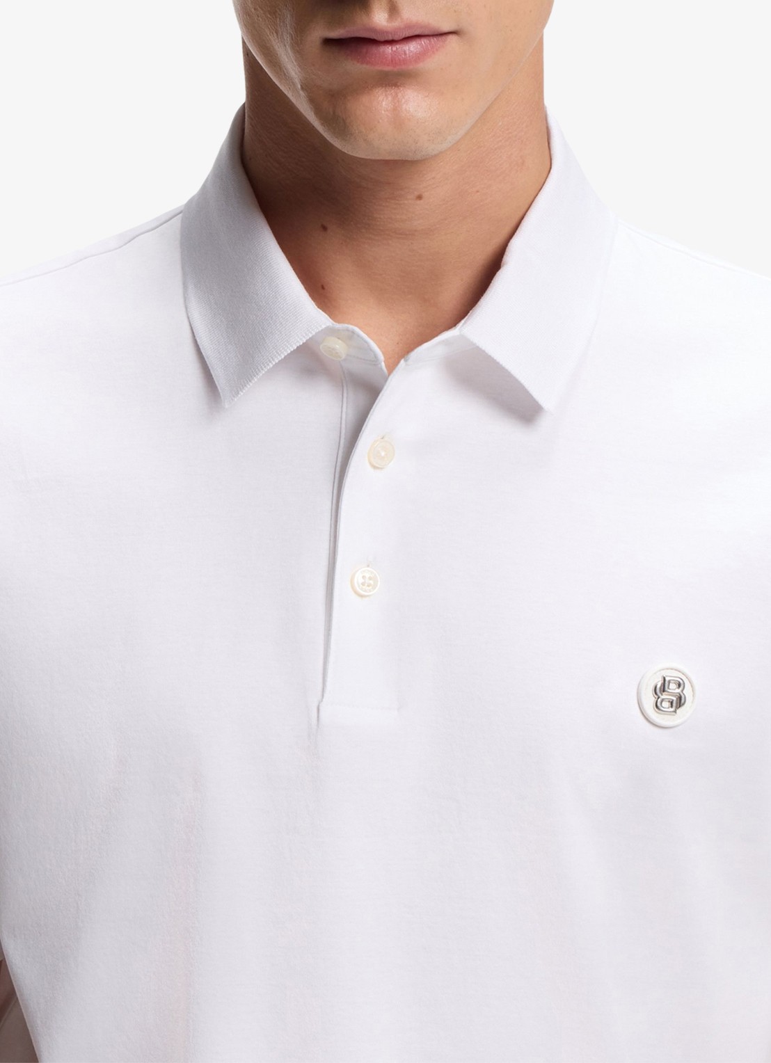 BOSS Polo met logo - detail 2 wit