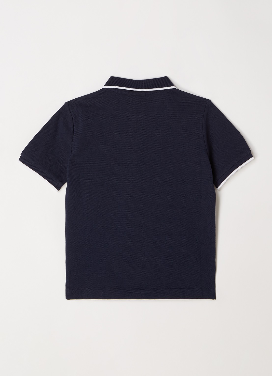 BOSS Polo van piqué katoen met logo - voorkant 2 donkerblauw