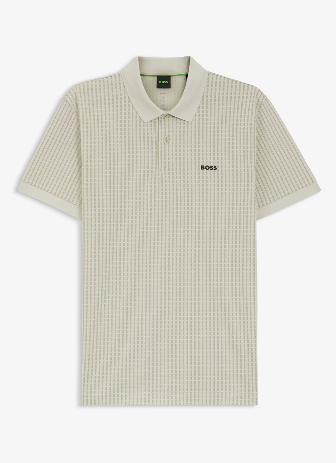 BOSS Polo van piqué katoen met logo - voorkant 4 beige
