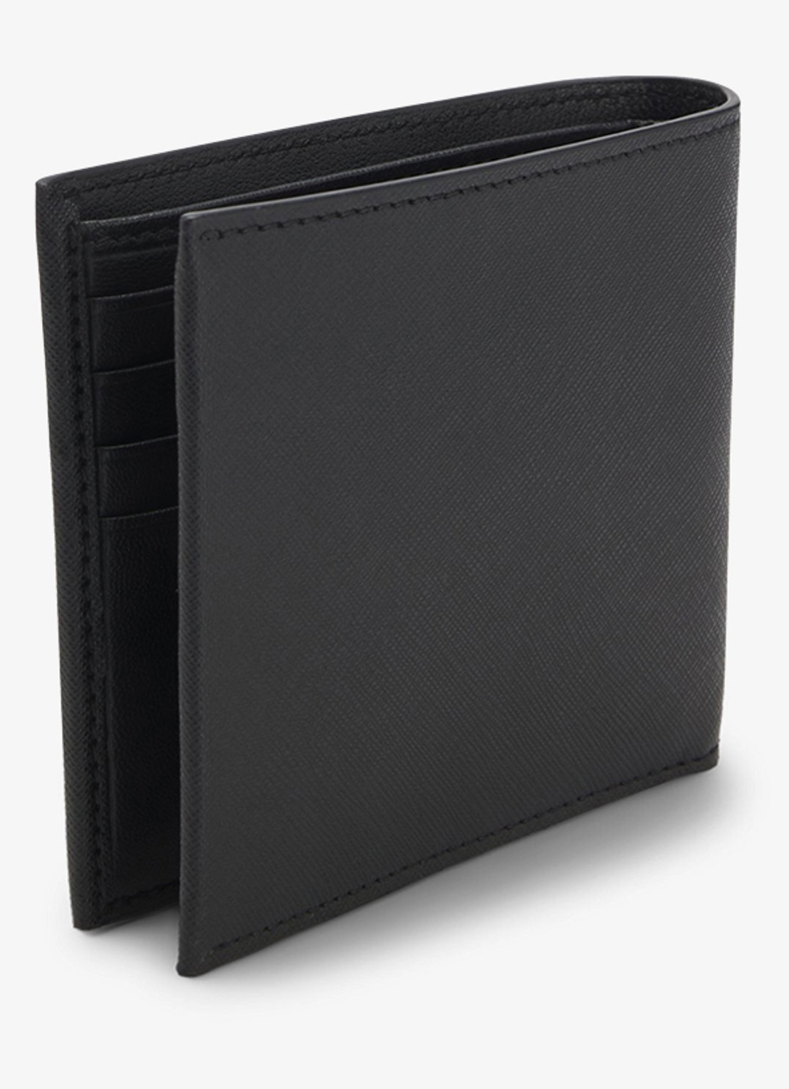 BOSS Portemonnee van leer - detail zwart