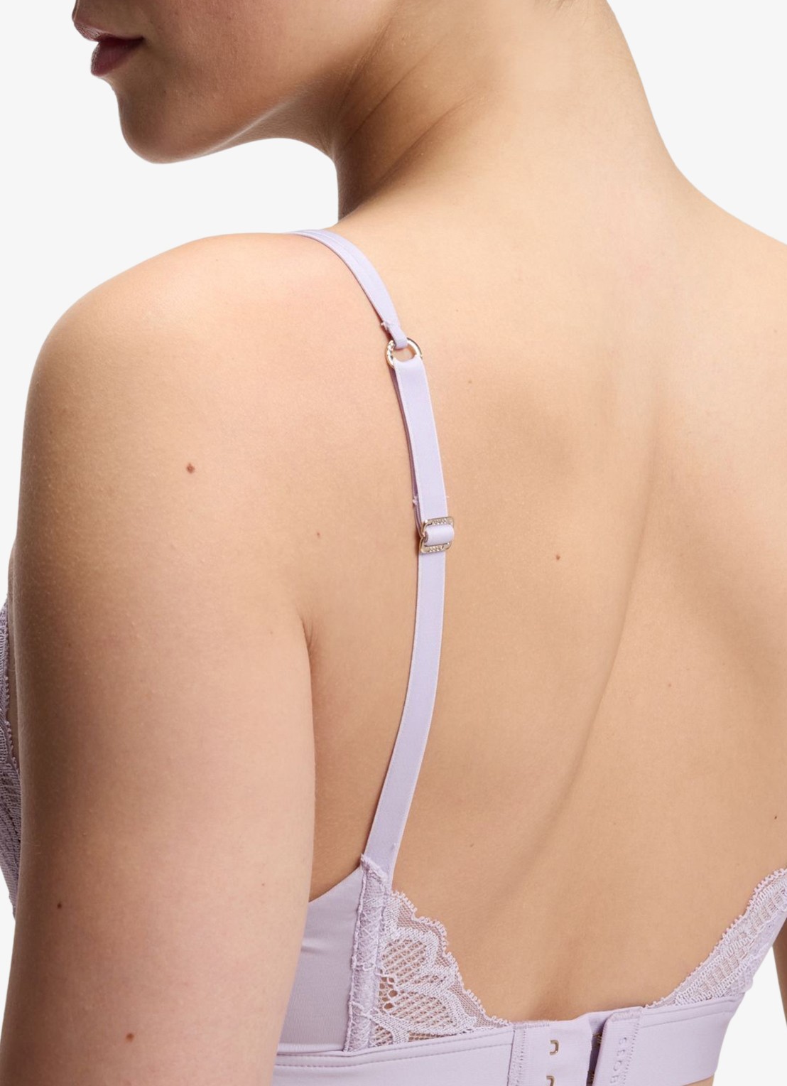BOSS Premium kanten bralette met mesh plooitjes - detail 5 open purple-553 / paars