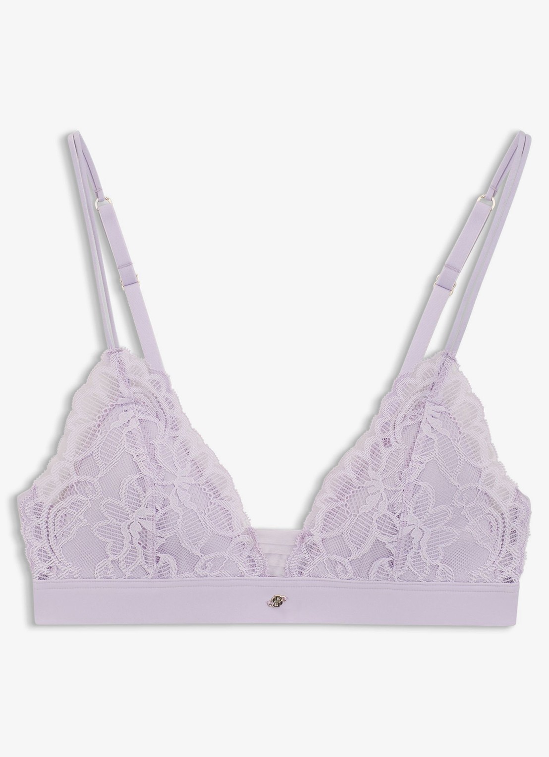 BOSS Premium kanten bralette met mesh plooitjes - voorkant open purple-553 / paars