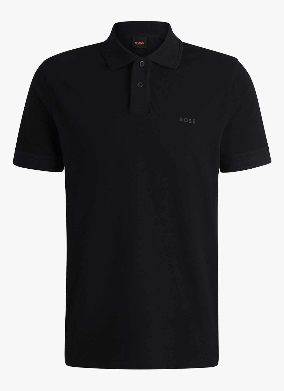 BOSS Prime regular fit polo van piqué katoen met logo - voorkant dark blue-404 / blauw