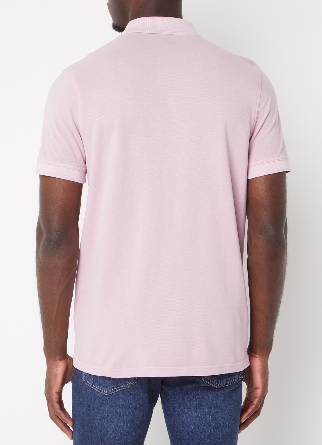 BOSS Prime regular fit polo van piqué katoen met logo - achterkant 3 open purple-548 / paars
