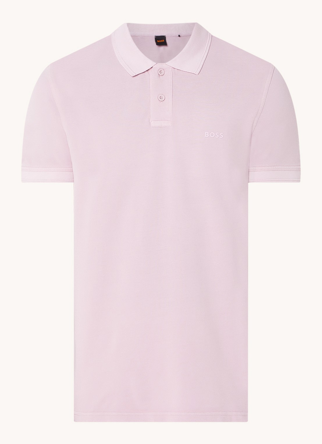 BOSS Prime regular fit polo van piqué katoen met logo - voorkant open purple-548 / paars