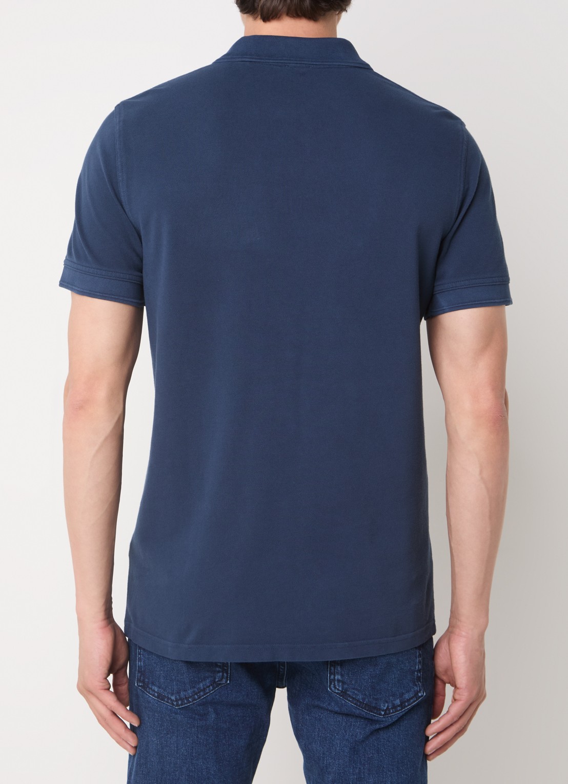 BOSS Prime regular fit polo van piqué katoen met logo - achterkant 4 open blue-464 / blauw
