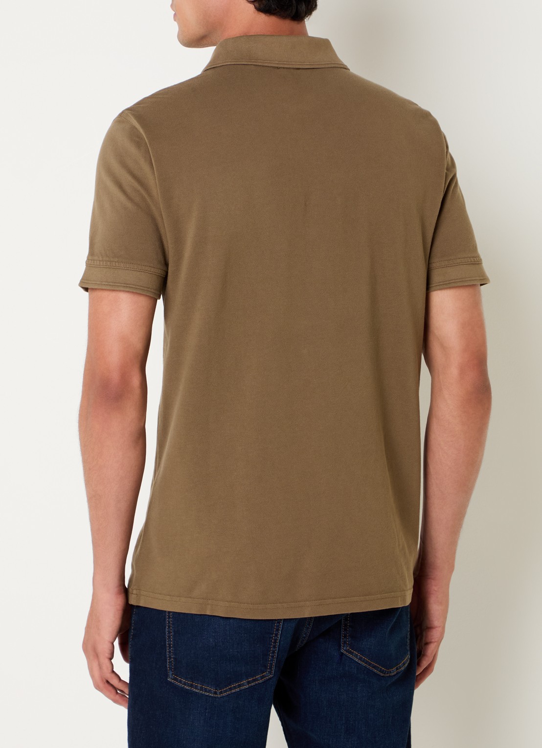 BOSS Prime regular fit polo van piqué katoen met logo - achterkant open green-368 / groen