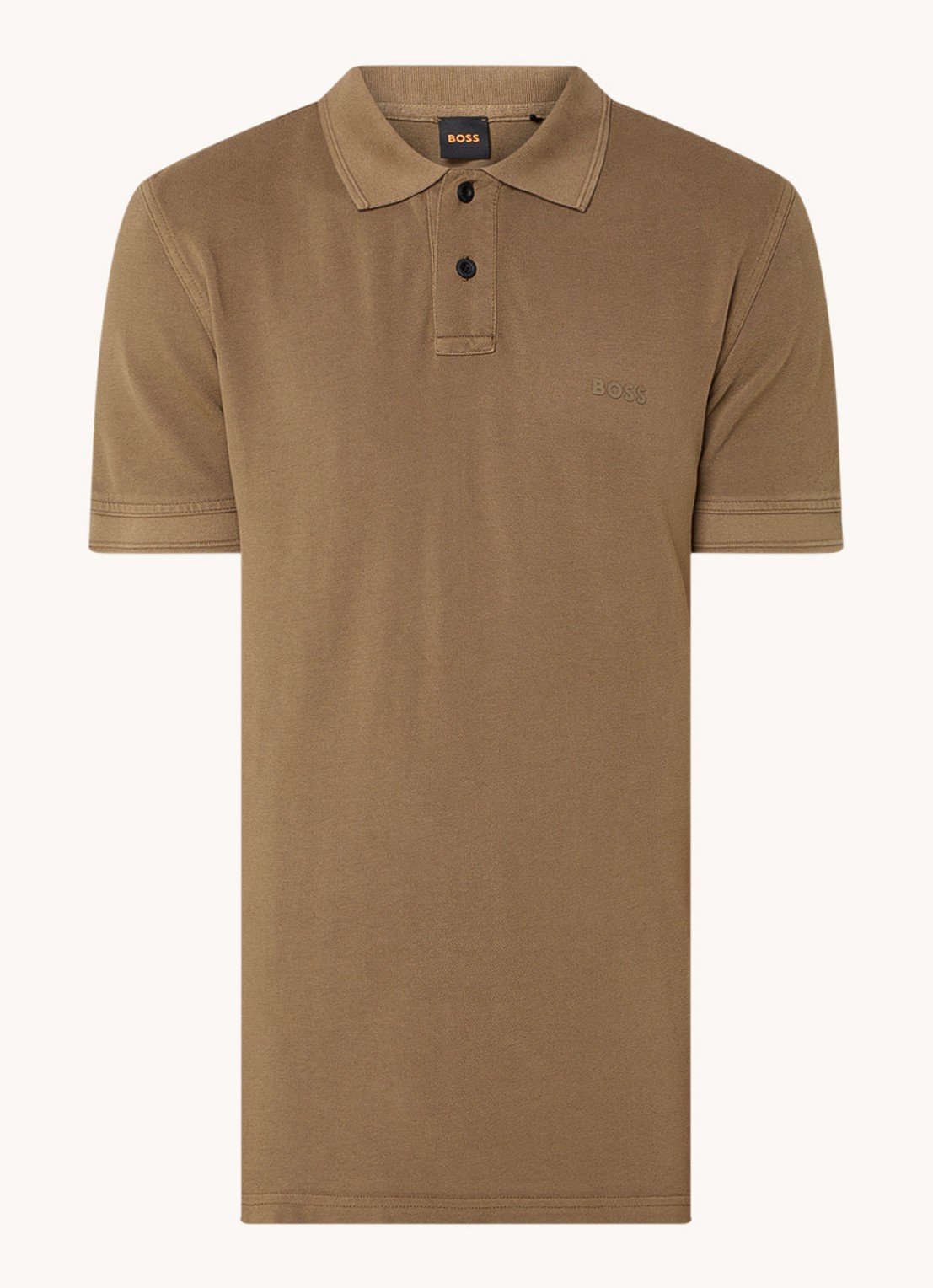 BOSS Prime regular fit polo van piqué katoen met logo - voorkant 3 open green-368 / groen