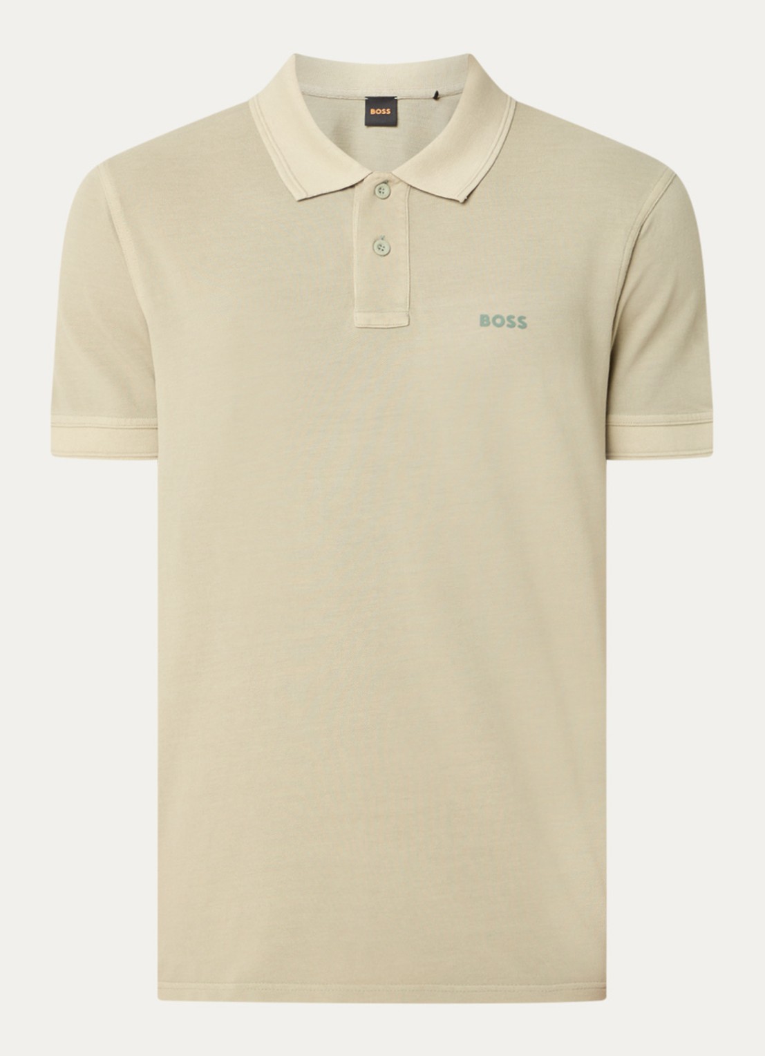 BOSS Prime regular fit polo van piqué katoen met logo - voorkant 3 open green-370 / groen