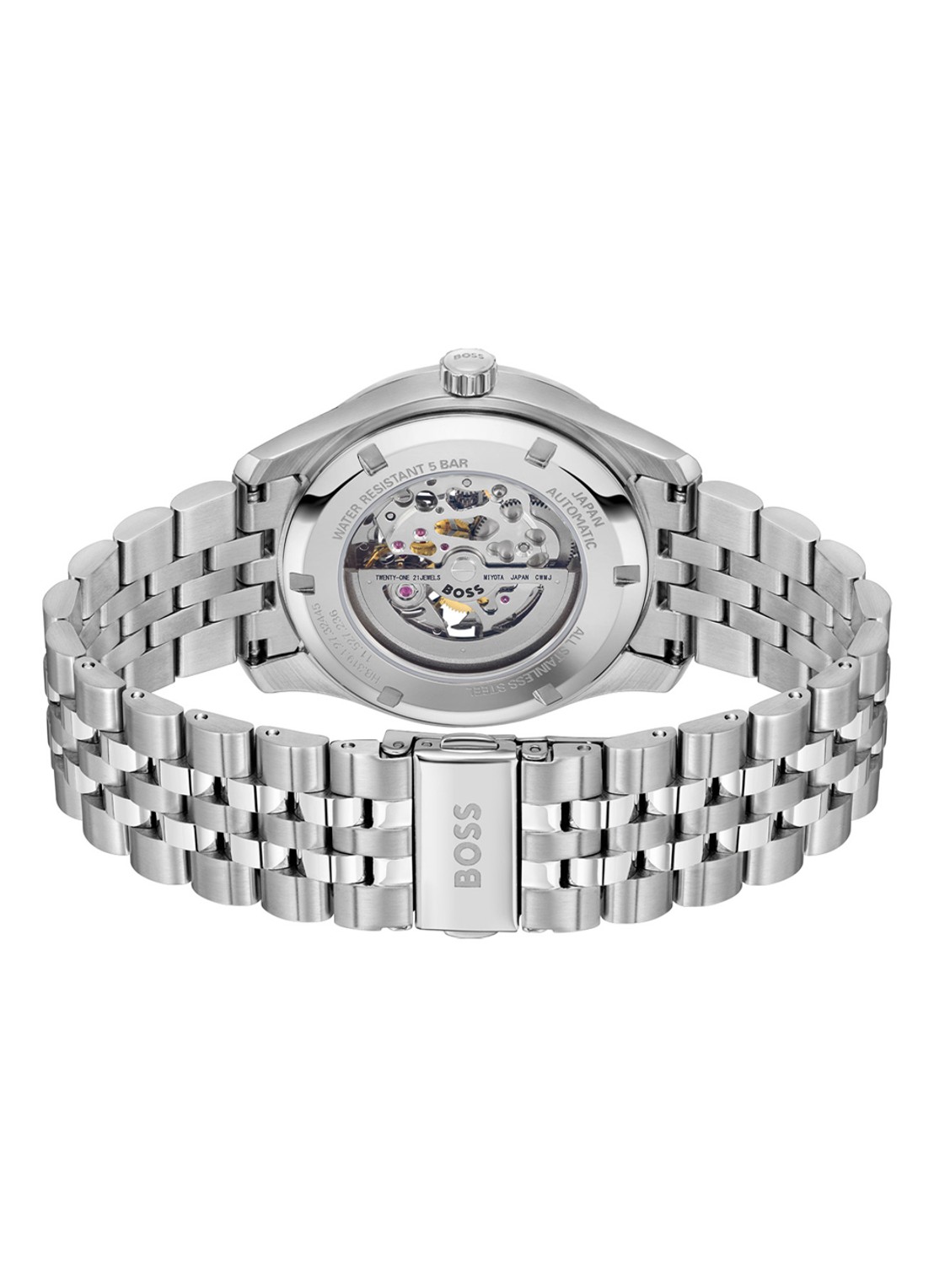 BOSS Principe Skeleton horloge HB1514236 - detail 4 zilver