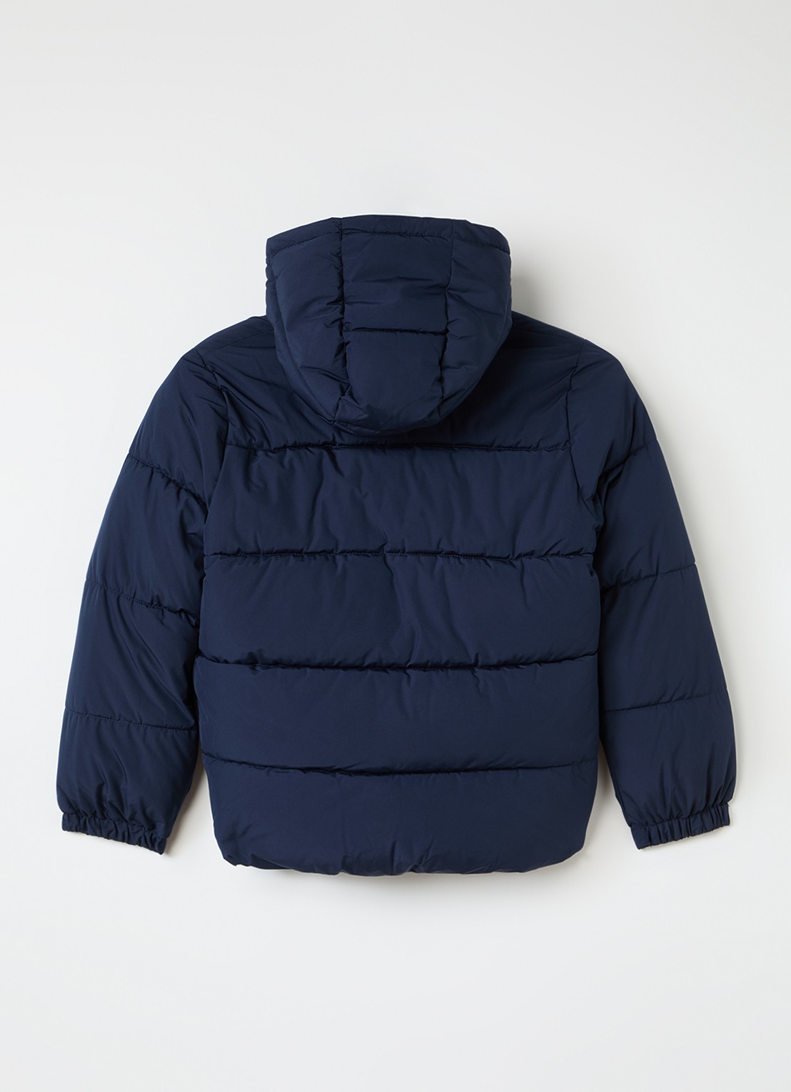 BOSS pufferjack met logo - achterkant 3 donkerblauw
