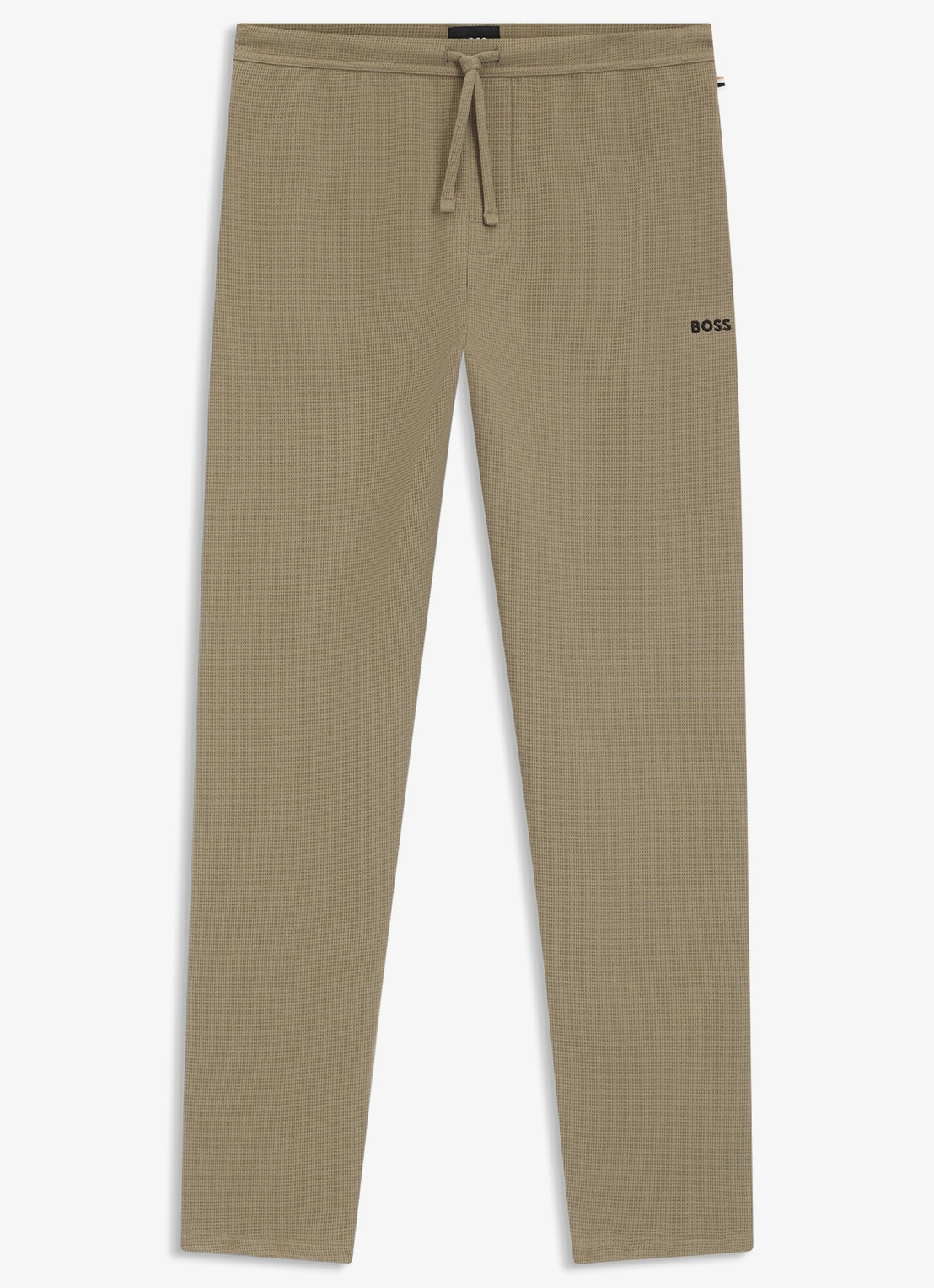 BOSS Pyjamabroek met structuur en logo - voorkant 3 bruin