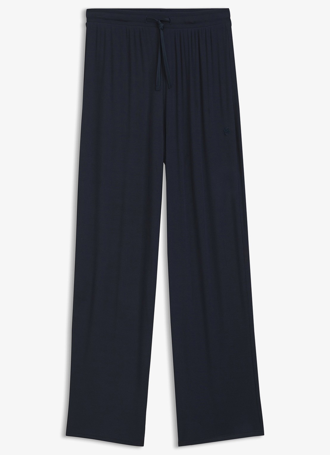 BOSS Pyjamabroek met trekkoord - voorkant donkerblauw