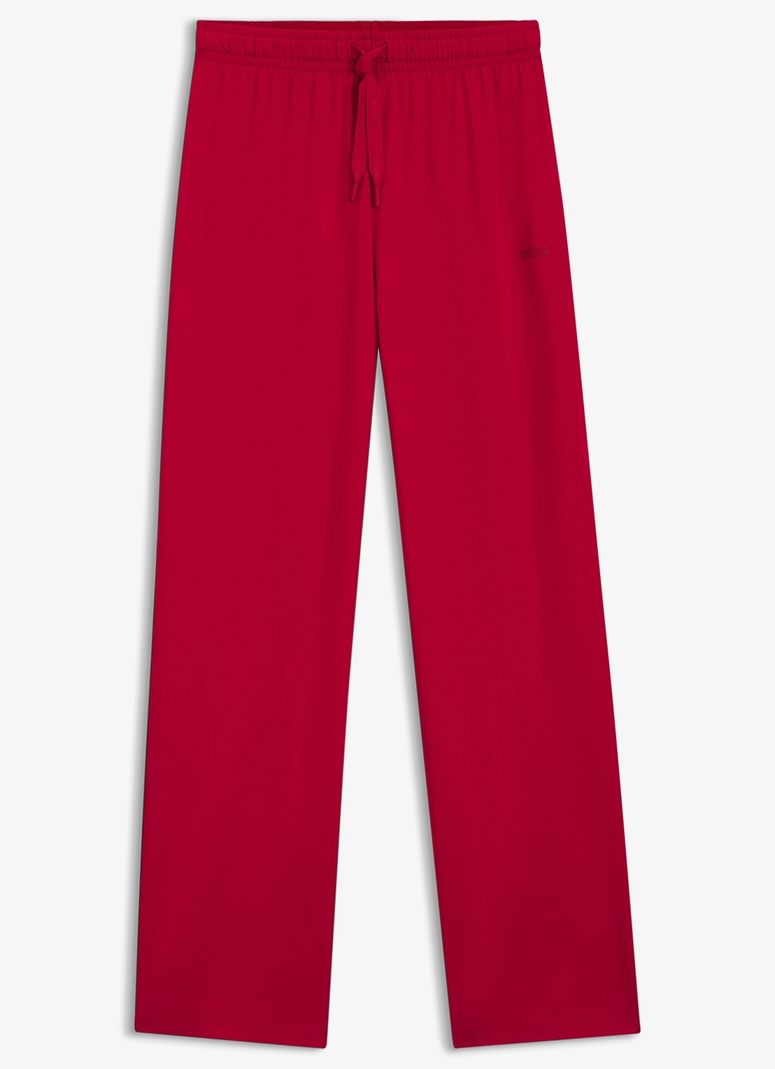 BOSS Pyjamabroek van  katoen met logo - voorkant rood