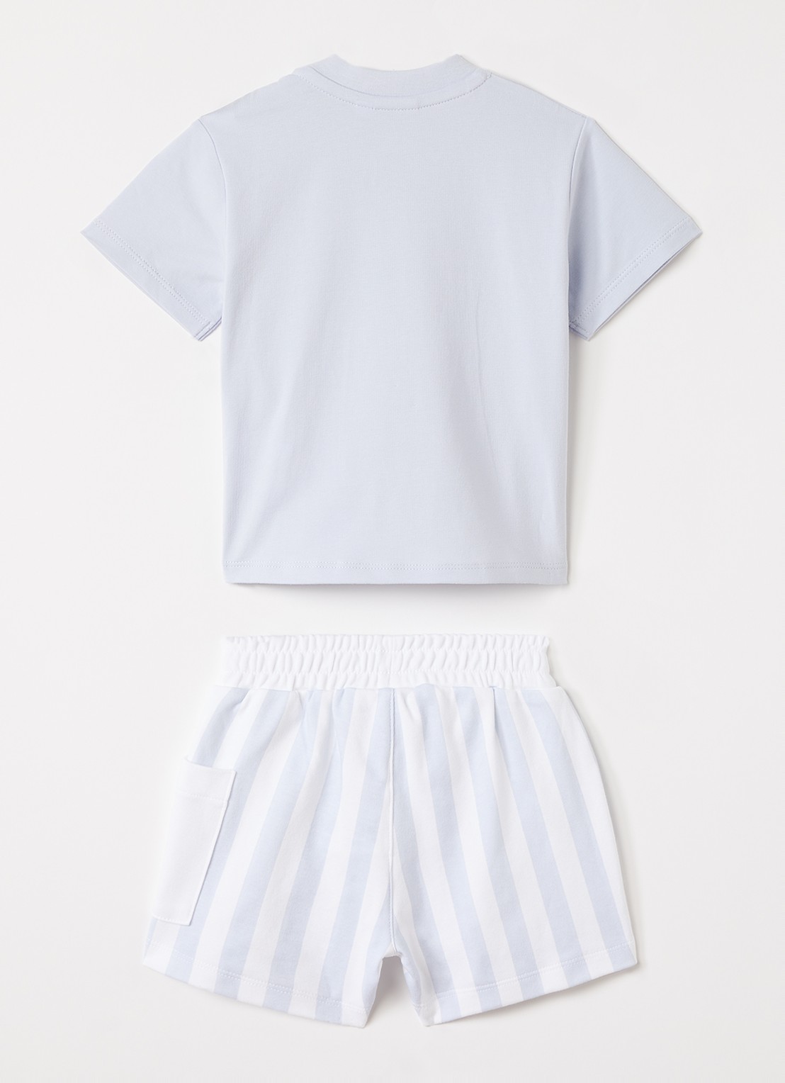 BOSS Pyjamaset met logo - voorkant 2 lichtblauw