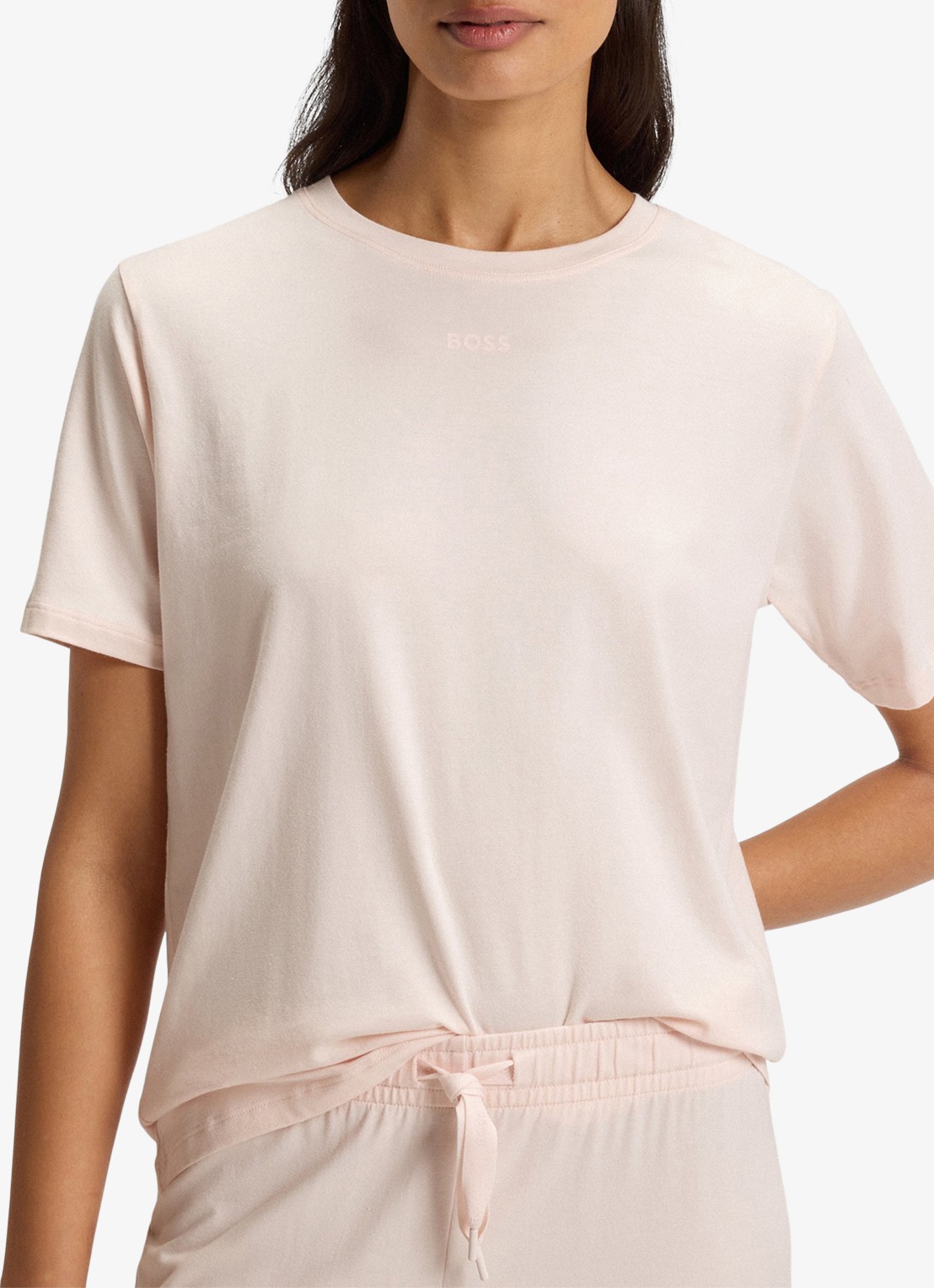 BOSS Pyjamashirt van stretchkatoen met logoprint - detail 5 light/pastel pink-680 / roze