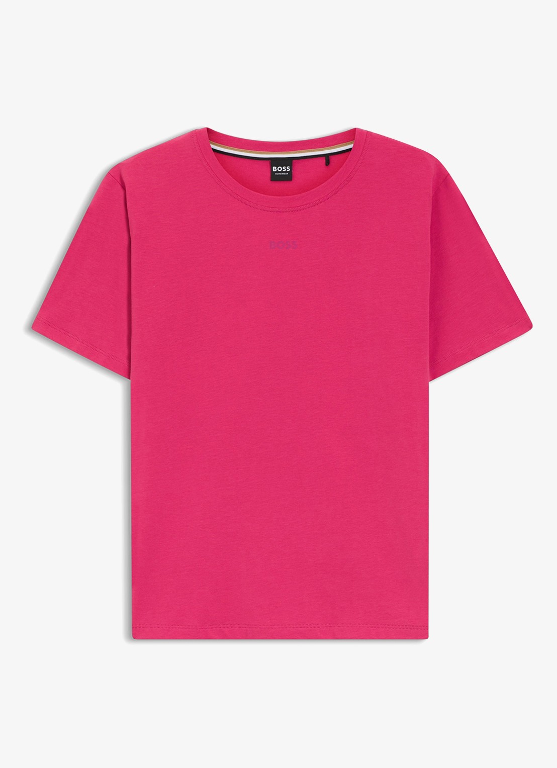 BOSS Pyjamashirt van stretchkatoen met logoprint - voorkant medium pink-661 / roze