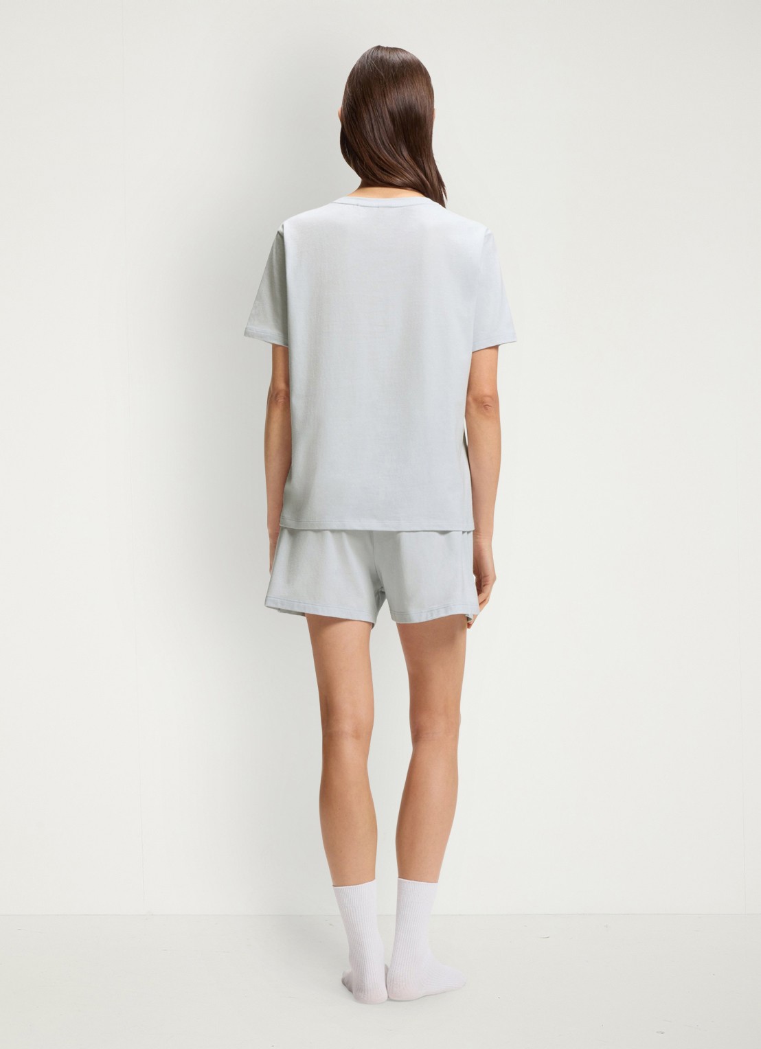 BOSS Pyjamashirt van stretchkatoen met logoprint - achterkant 5 light/pastel purple-531 / paars