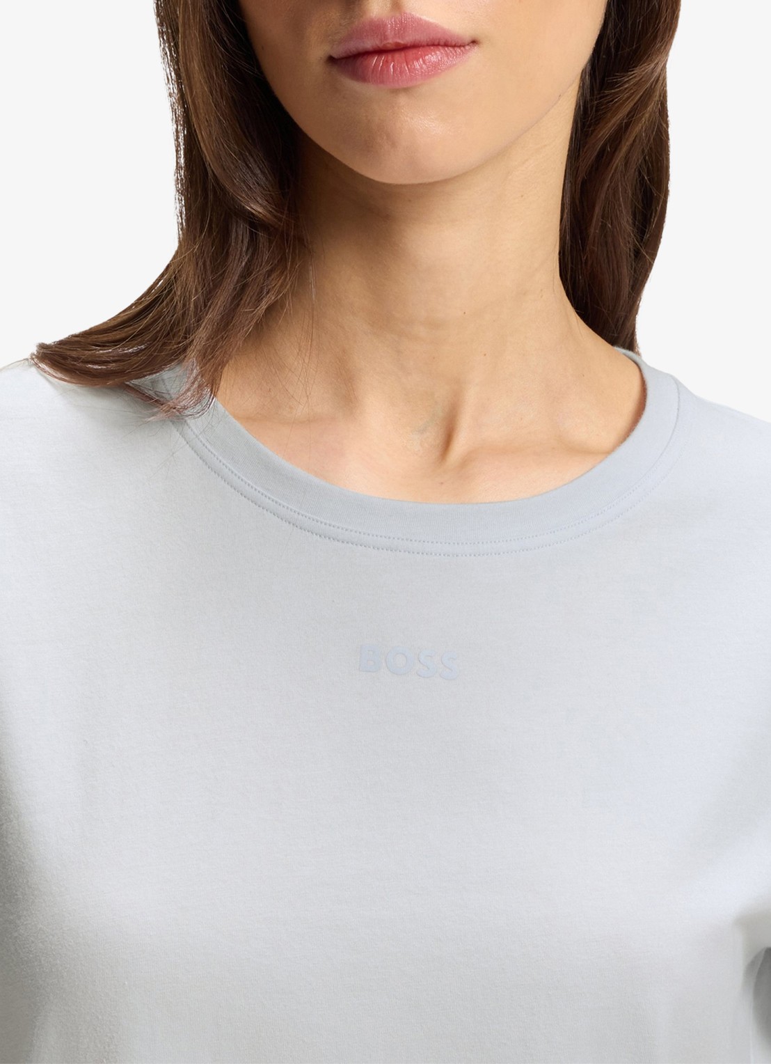 BOSS Pyjamashirt van stretchkatoen met logoprint - detail 2 light/pastel purple-531 / paars
