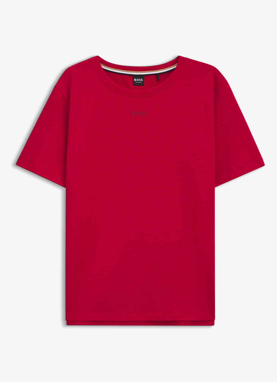 BOSS Pyjamashirt van stretchkatoen met logoprint - voorkant bright red-620 / rood