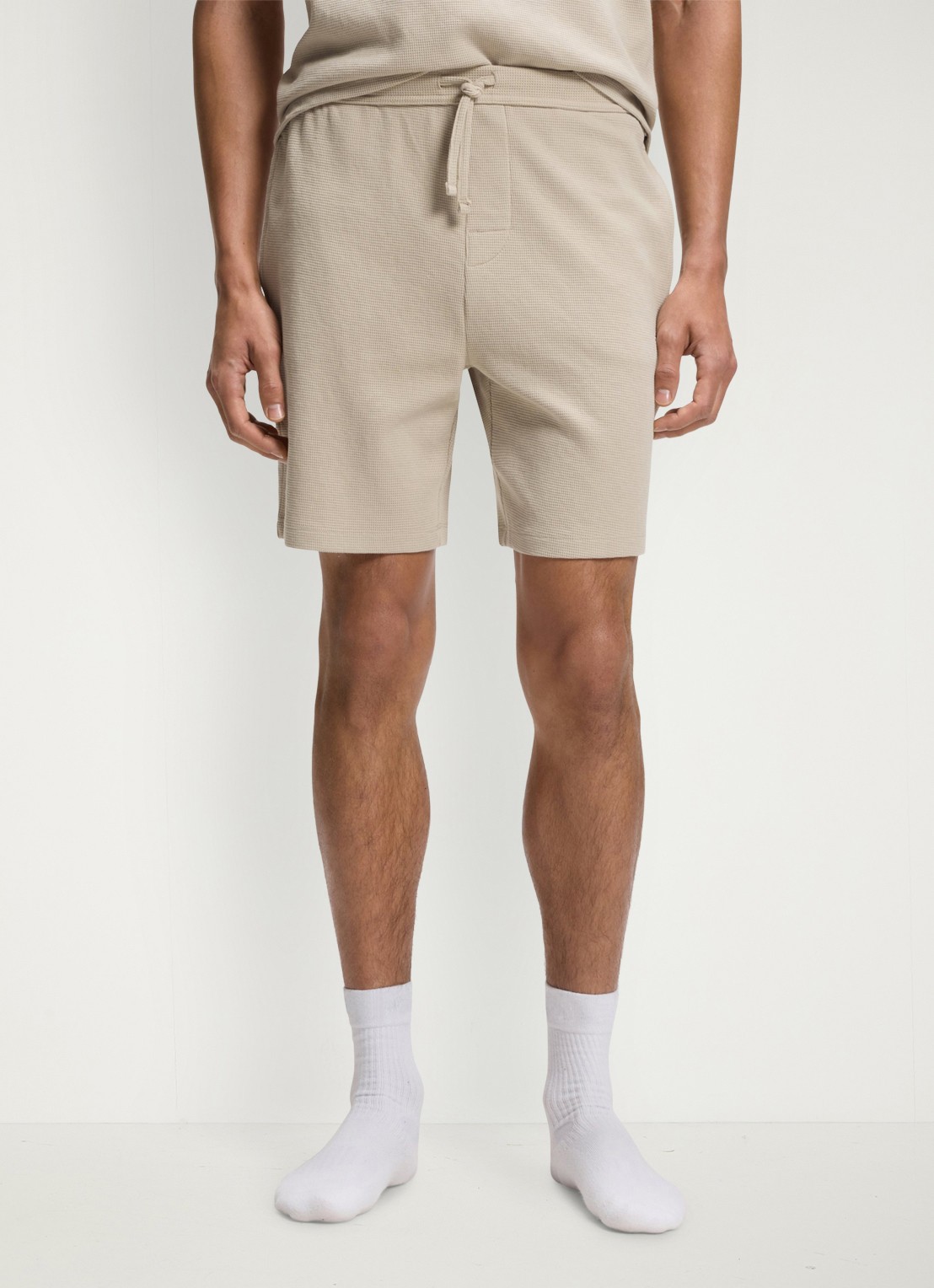 BOSS Pyjamashort van een katoenmix met logostiksel - detail 4 light beige-275 / beige