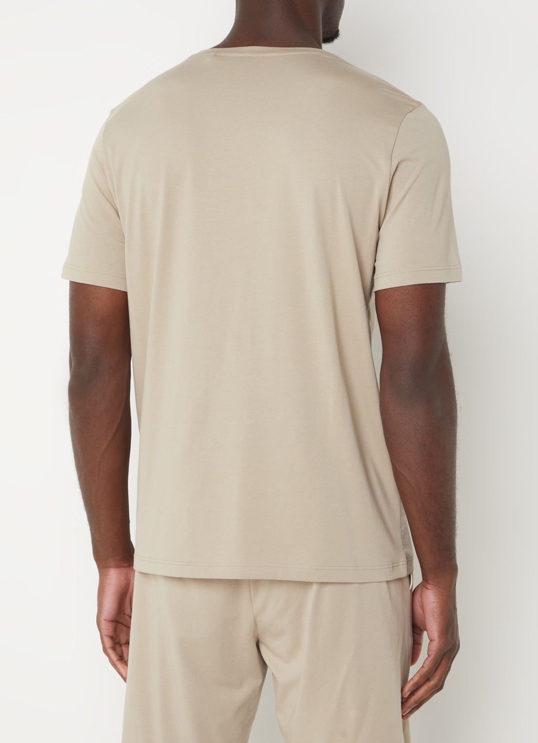 BOSS Pyjamatop met logo - achterkant 4 beige