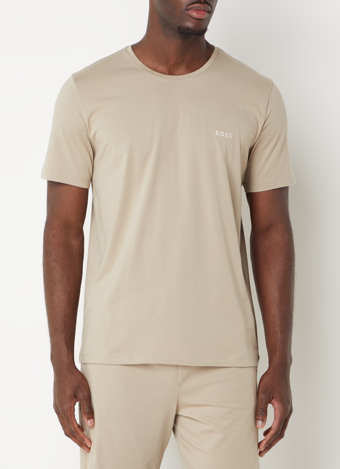 BOSS Pyjamatop met logo - detail 3 beige