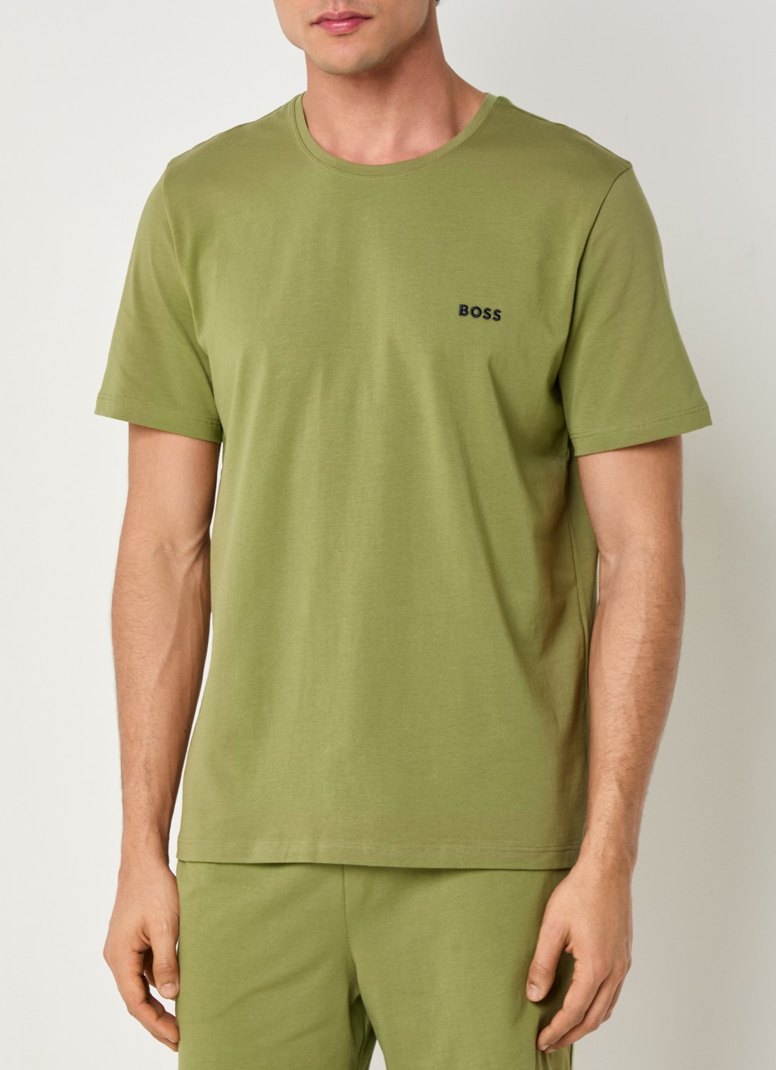 BOSS Pyjamatop met logo - detail 3 mosgroen