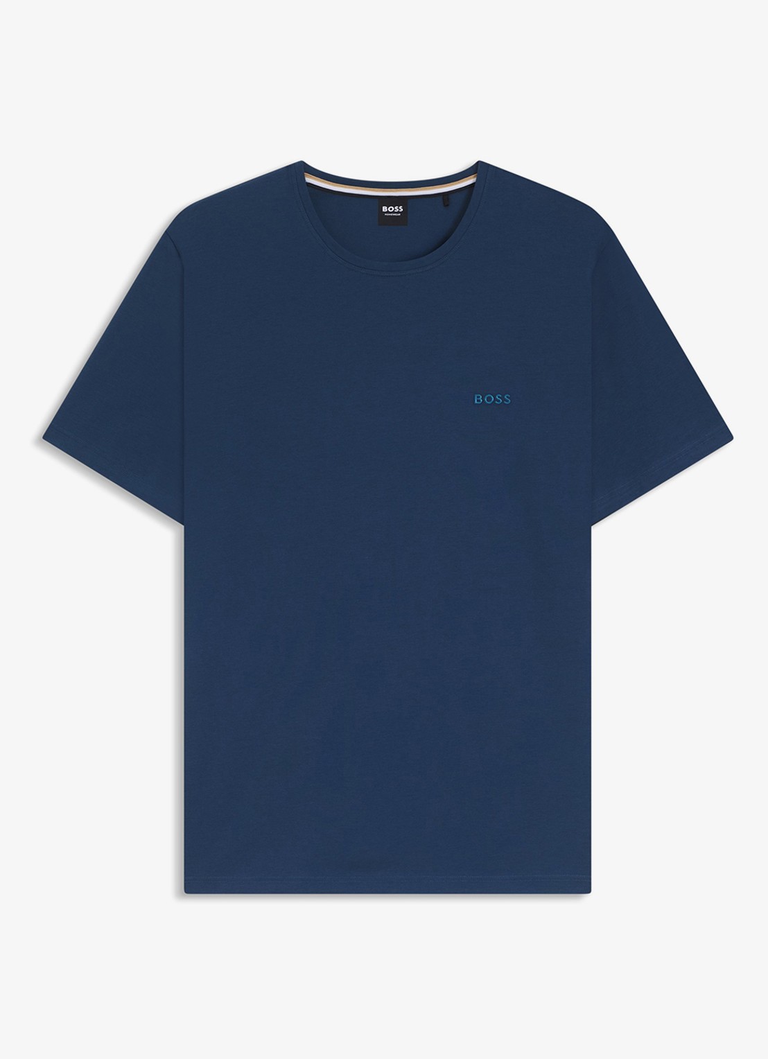 BOSS Pyjamatop met logo - voorkant petrol