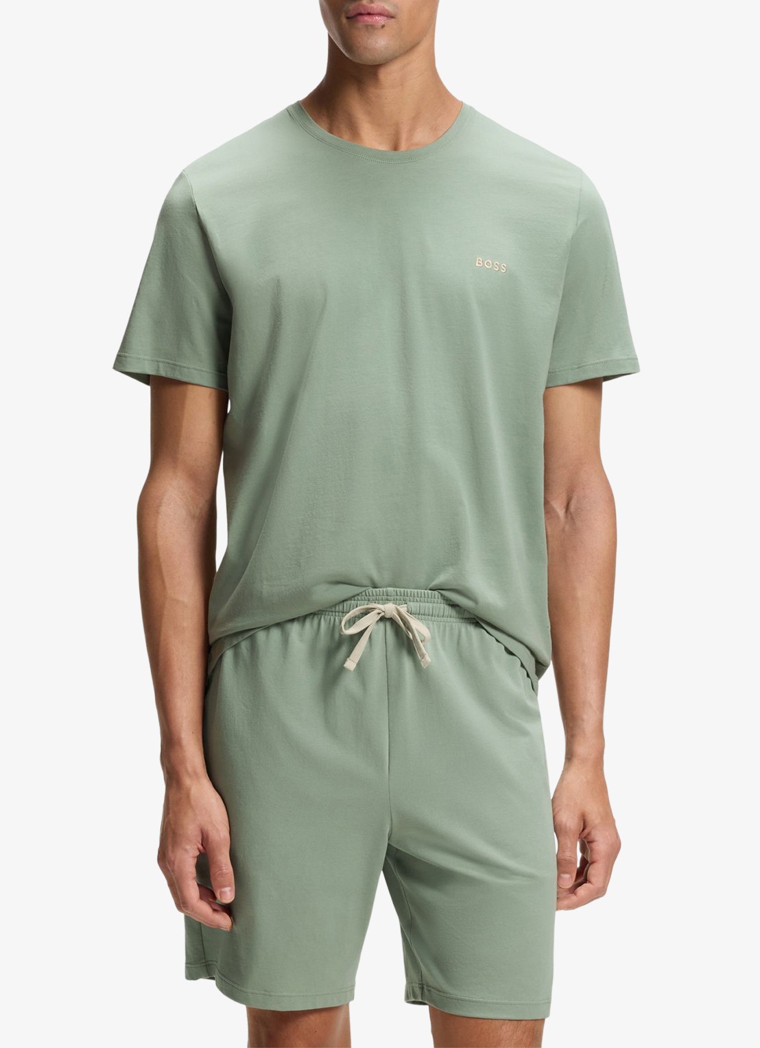 BOSS Pyjamatop met logo - detail 3 lichtgroen