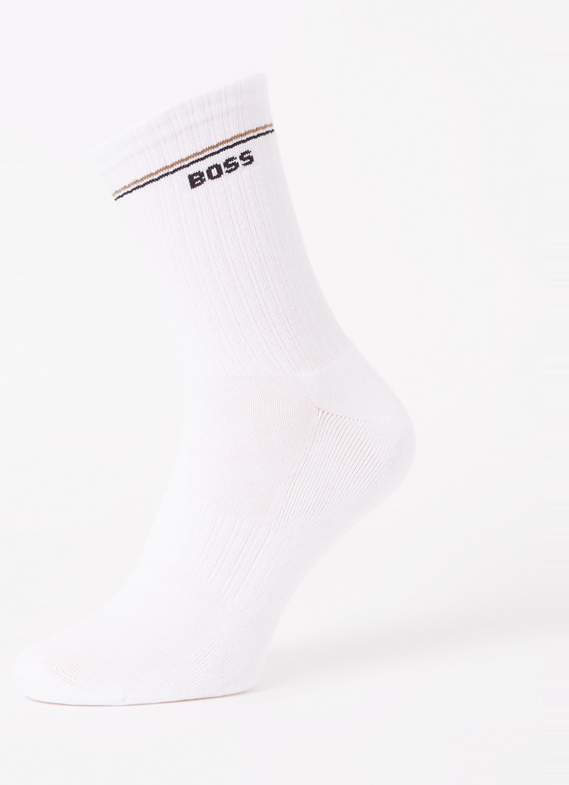 BOSS QS Iconic sokken met logo in 2-pack - detail wit
