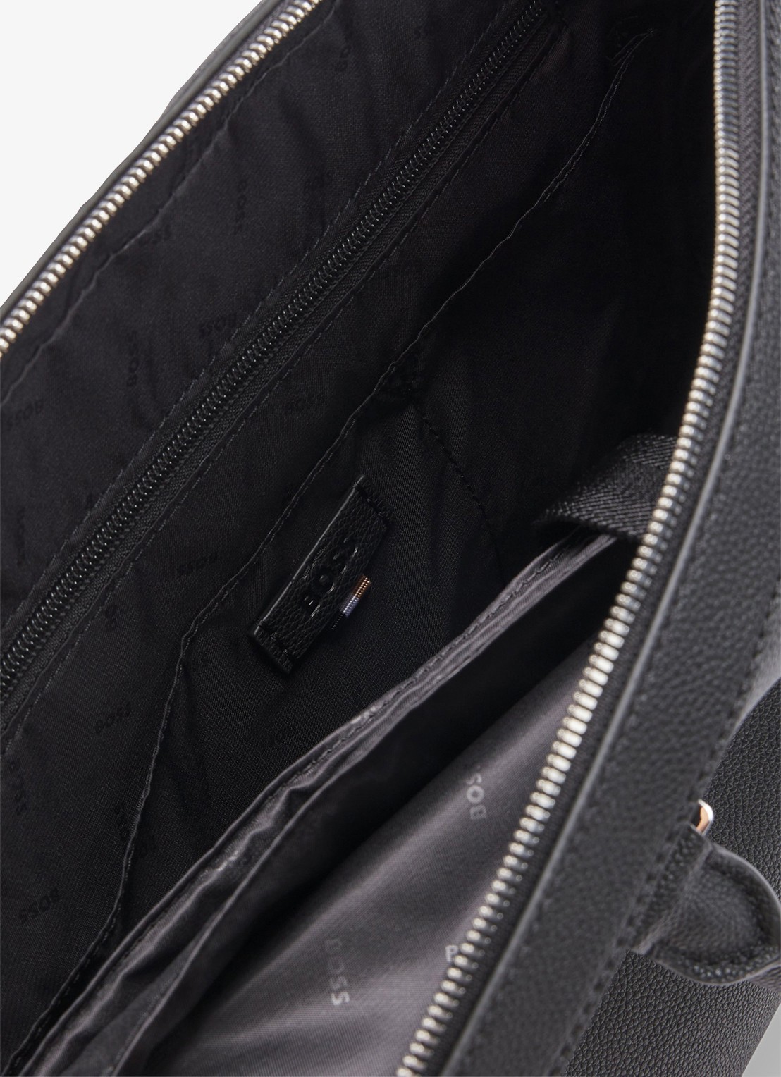 BOSS Ray laptoptas met laptopvak en afneembare schouderriem - detail 4 zwart